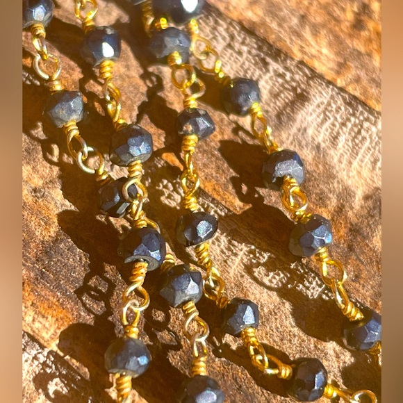 Liz Legg Bead and Horn Gold Necklace - Picture 9 of 11